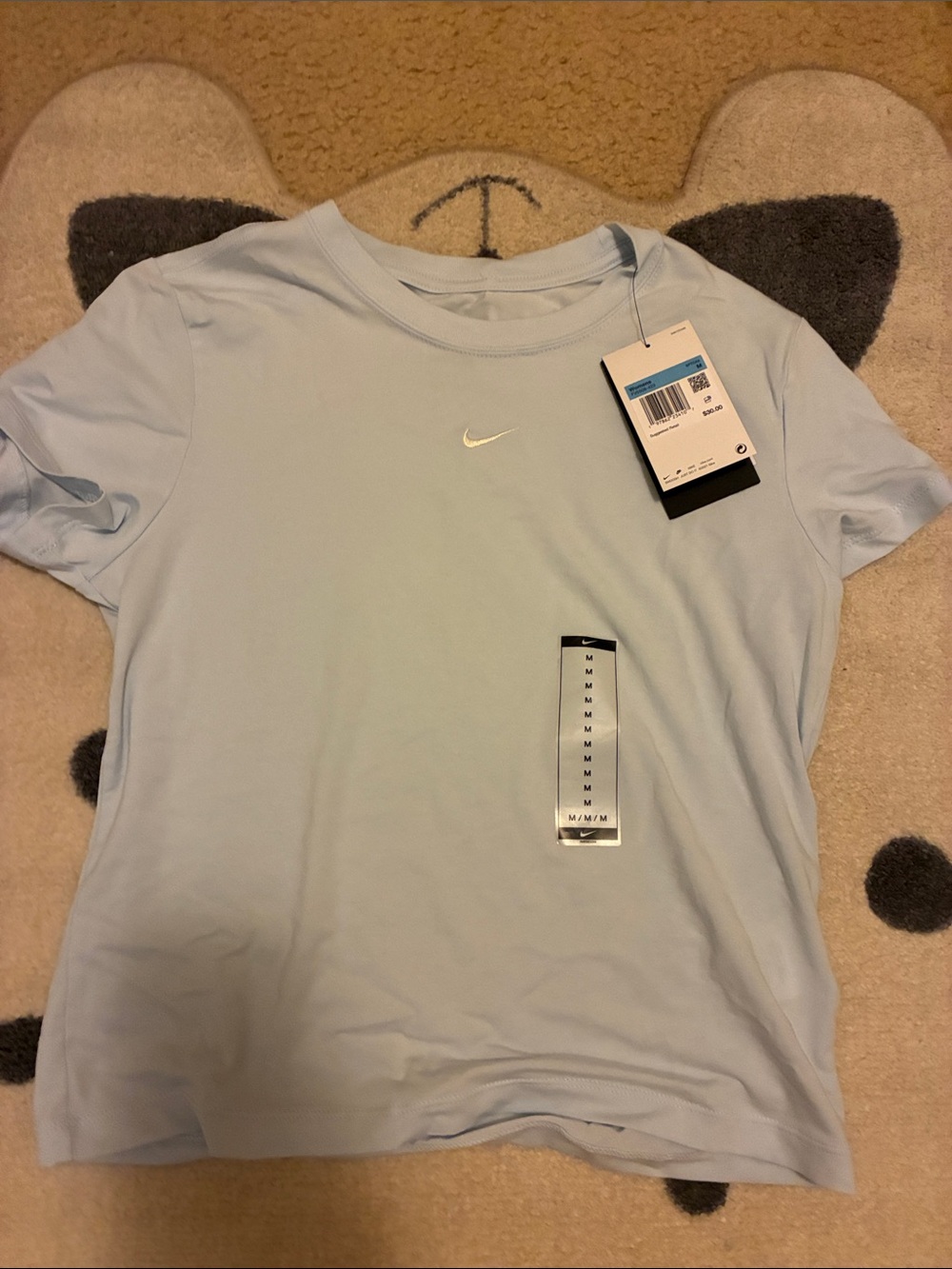 Nike women baby Blue Short Sleeve Athletic Tee